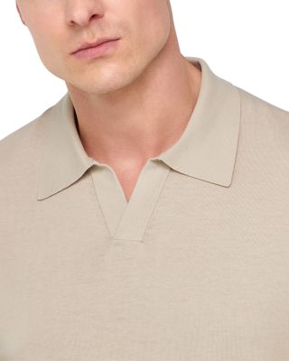Cotton Crepe Knit Polo Shirt