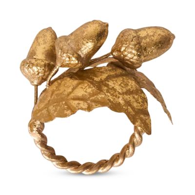 Forest Walk Leaf Napkin Rings, Assorted Set of 4