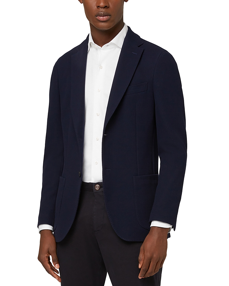 Boggi Milano Navy Cotton B Crepe Blazer