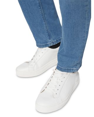 Men's White Leather Trainer Sneakers