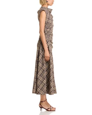 Burke Cowl Neck Plaid Dress