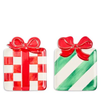 Check It Out Ceramic Dessert Plates, Set of 2