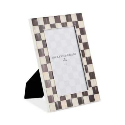 Courtly Check Silver Plated Frame, 4&amp;quot; x 6&amp;quot;