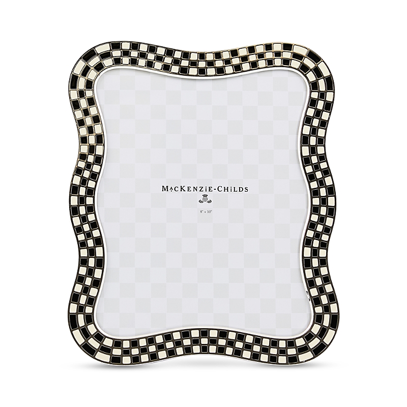 Mackenzie-childs Mackenzie Childs Wavy Check 8 X 10-inch Picture Frame In Black