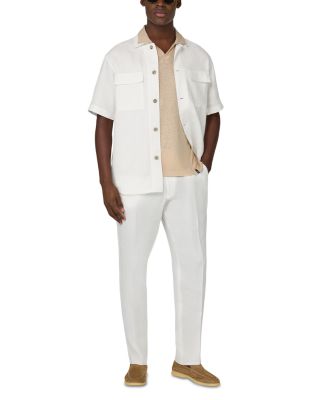 Linen Button Front Overshirt