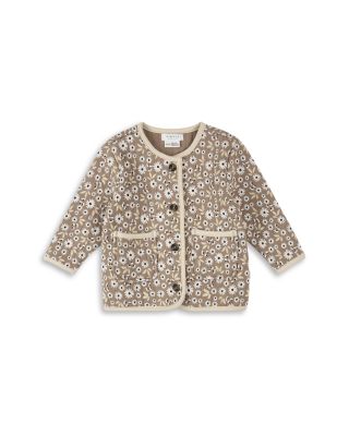 Girls' Daisy Print Quilted Cardigan - Baby