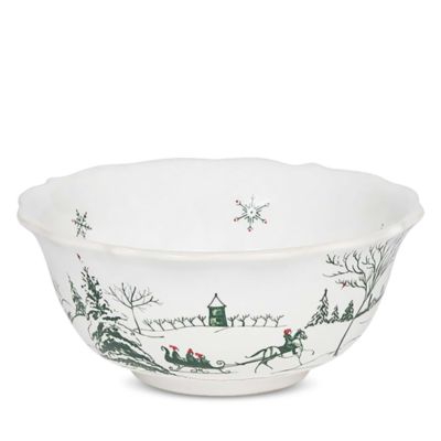 Country Estate Winter Frolic Cereal Ice Cream Bowl, Evergreen 