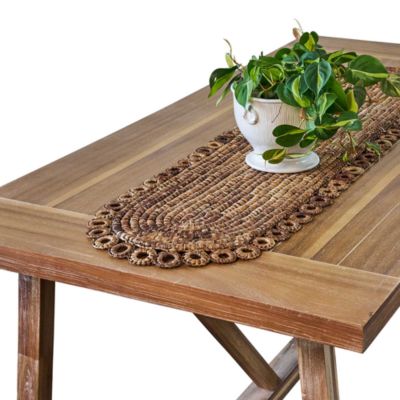 Rustic Ring Table Runner, Natural, 16" X 60"