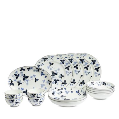 Wedgwood - Wild Strawberry Inky Blue Dinnerware 15 Piece Set, Service for 4