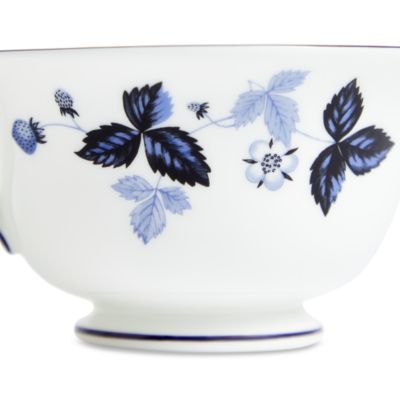Wild Strawberry Inky Blue Teacup & Saucer 