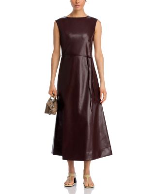 Orla Faux Leather Midi Dress