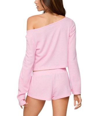 Teddy Cropped Waffle Top