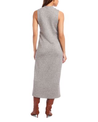 Lauren Button Detail Midi Dress