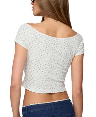 Perry Floral Boat Neck Top