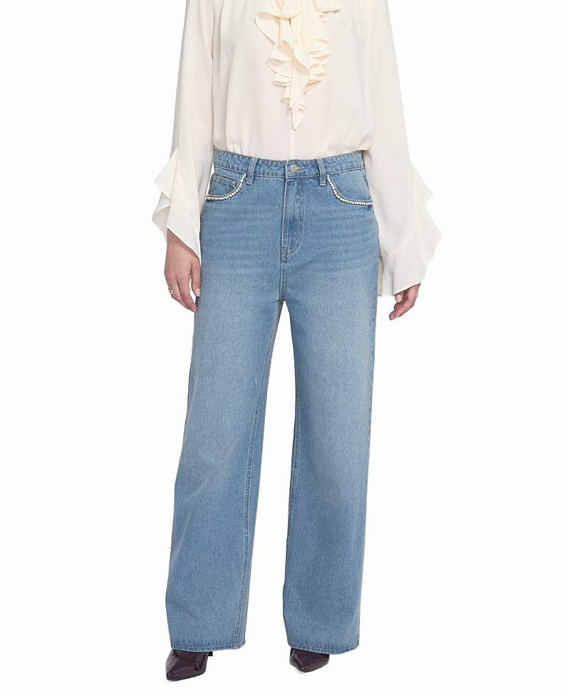 Elle Collection Rhinestone Pocket Jean in Medium Wash