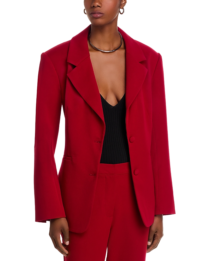 Aqua Two Button Blazer - Exclusive In Red