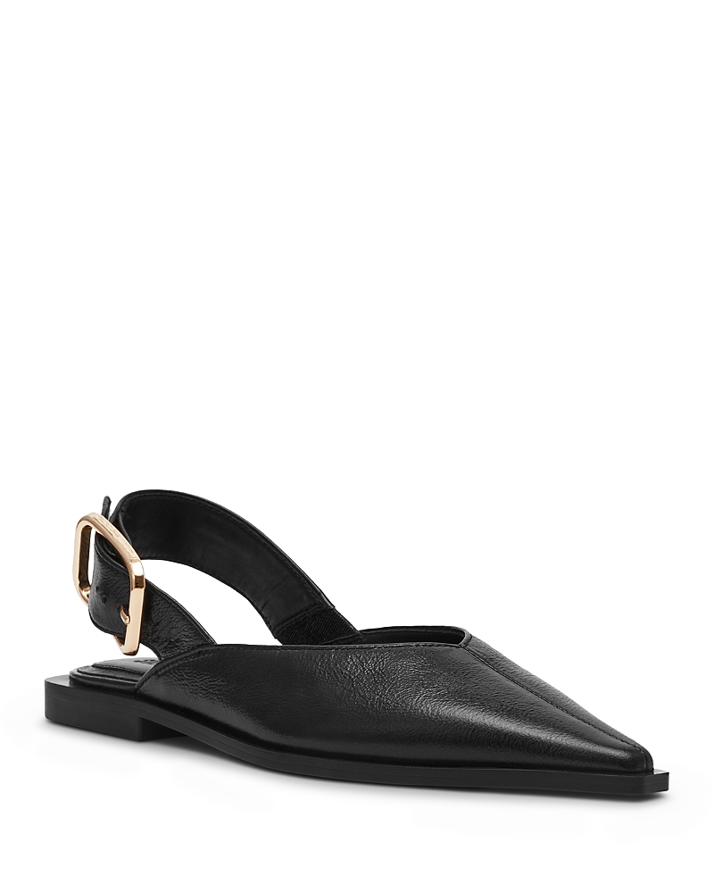 Steve Madden Shay Pointed Toe Slingback Flat In Black