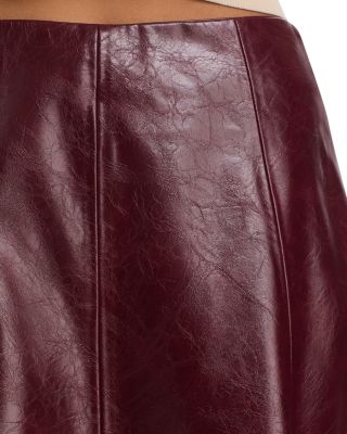 Faux Leather Midi Skirt - Exclusive