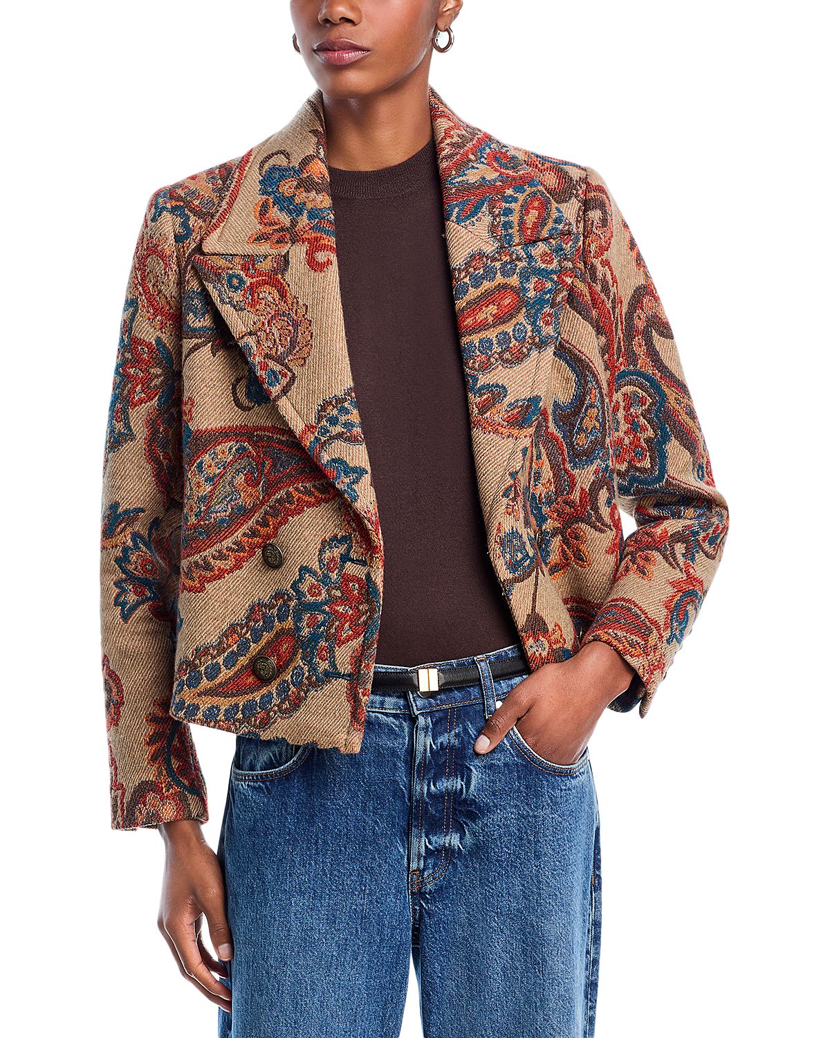 L'Agence Kelsey Cropped Peacoat