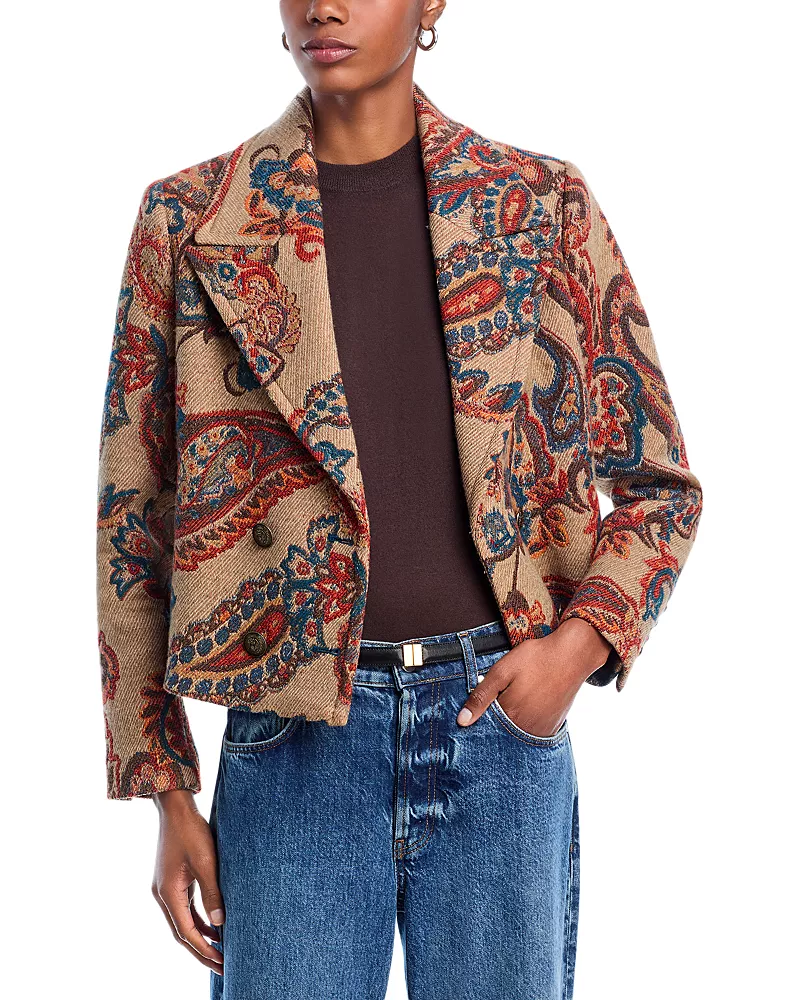 L'Agence Kelsey Cropped Peacoat