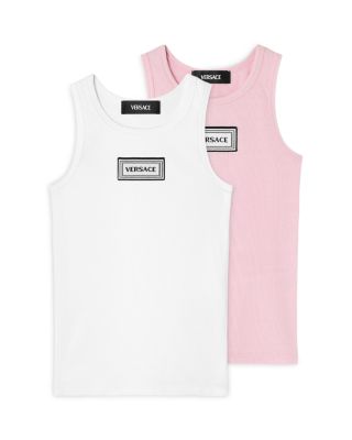 Girls' Ribbed Logo Tank Tops, Set of 2, Big Kid