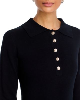 Ribbed Polo Sweater
