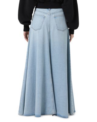 The Odin Denim Maxi Skirt in Lost