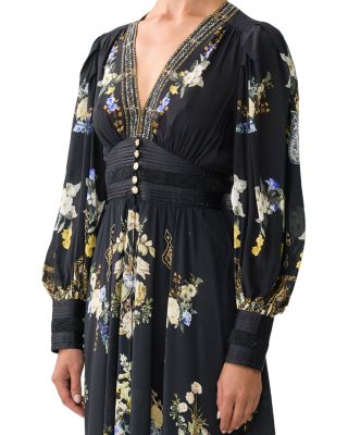 Silk Pleated Waist Dress