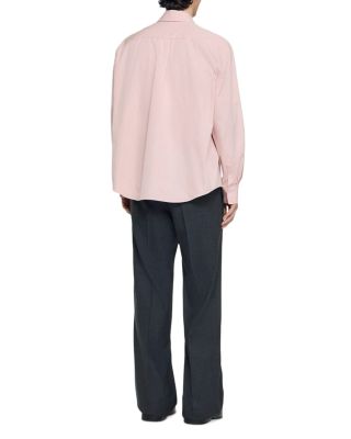 Oversized Striped Button-Front Shirt