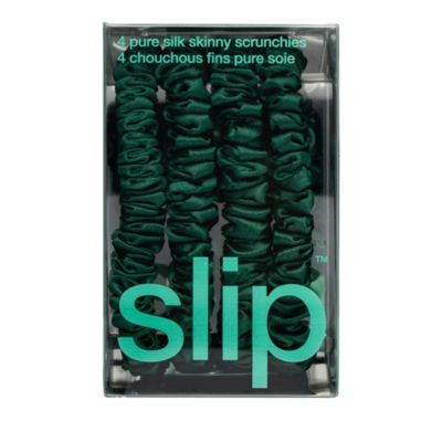 Pure Silk Back to Basics Skinny Scrunchies, Set of 4