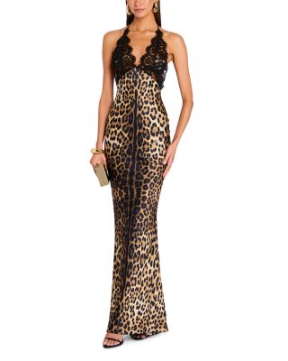 Rainey Lace Leopard print Maxi Dress