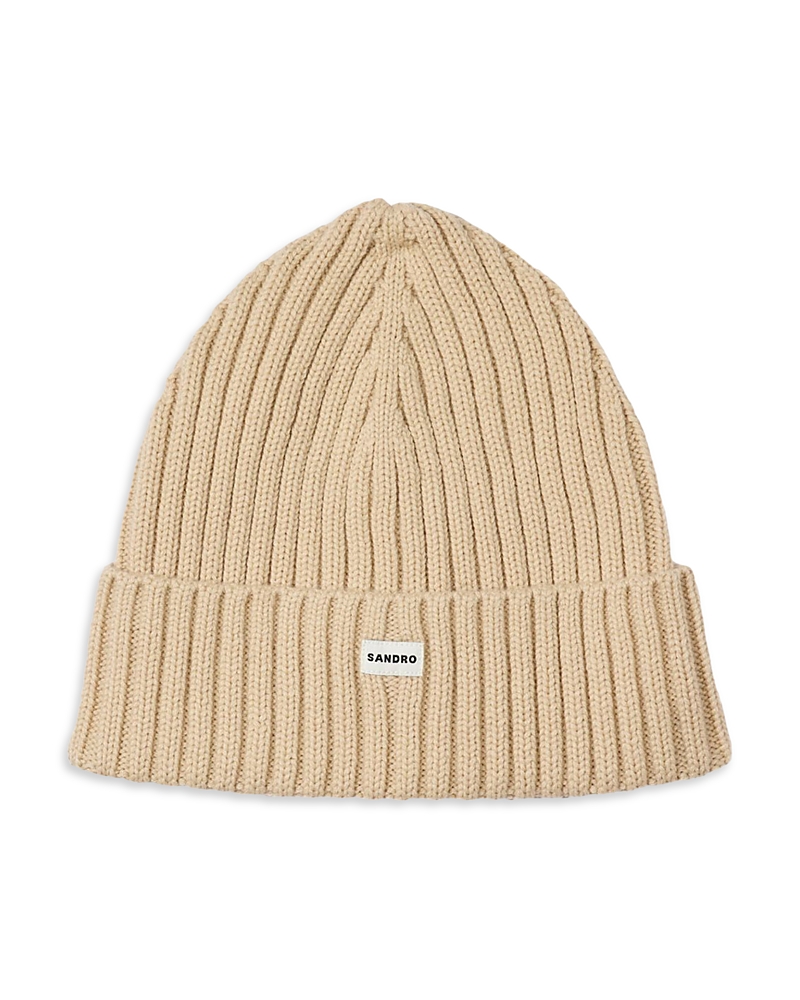 Sandro Ribbed Knit Cuffed Beanie Sandro Ribbed Knit Cuffed Beanie