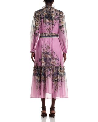 Ruffle Neck Midi Dress