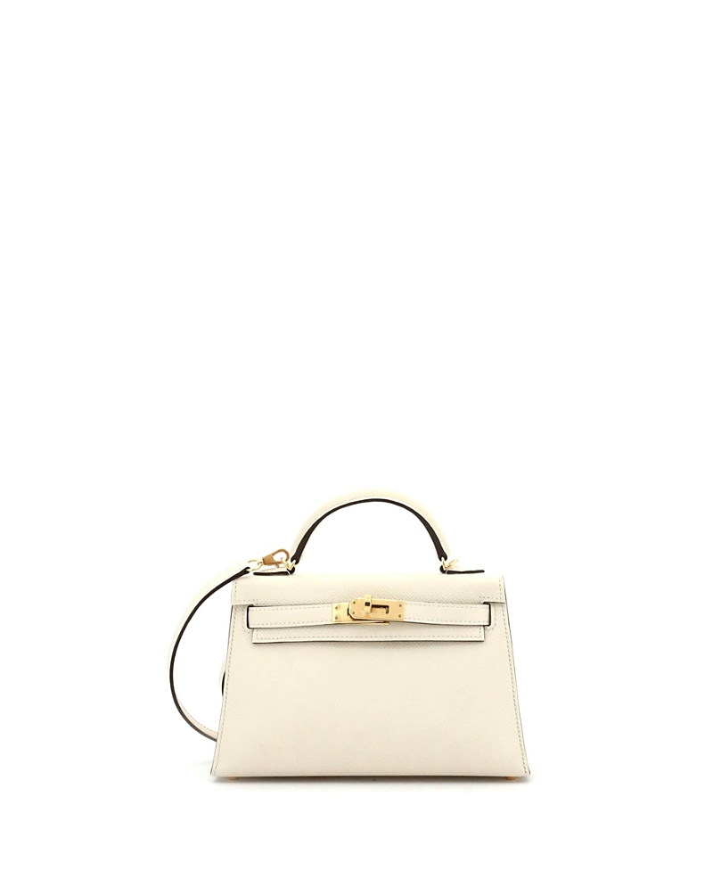 Pre-owned Pre-owned Hermes Hermes Kelly 20 Handbag Light Epsom With Gold Hardware In White