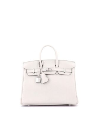 Pre-Owned HERMÈS - Birkin 25 Handbag Light Togo with Palladium Hardware