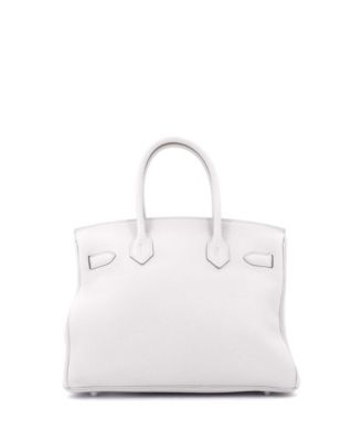 Birkin 30 Handbag Grey Togo with Palladium Hardware