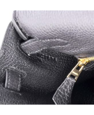 Kelly 25 Handbag Black Togo with Gold Hardware