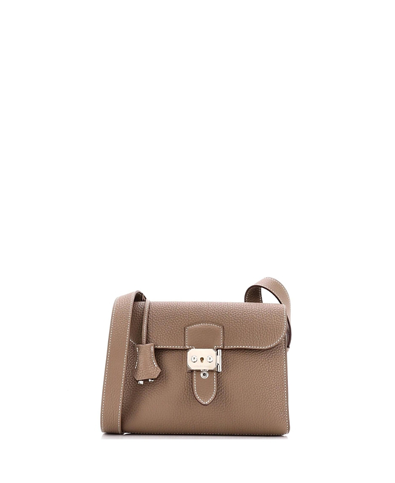 Pre-owned Pre-owned Hermes Hermes 21 Sac A Depeches Messenger Bag Togo In Gray