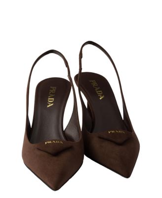 パンプス PRADA SLINGBACK SUEDE PUMPS Prada Women's Suede Slingback Pumps | Bloomingdale's