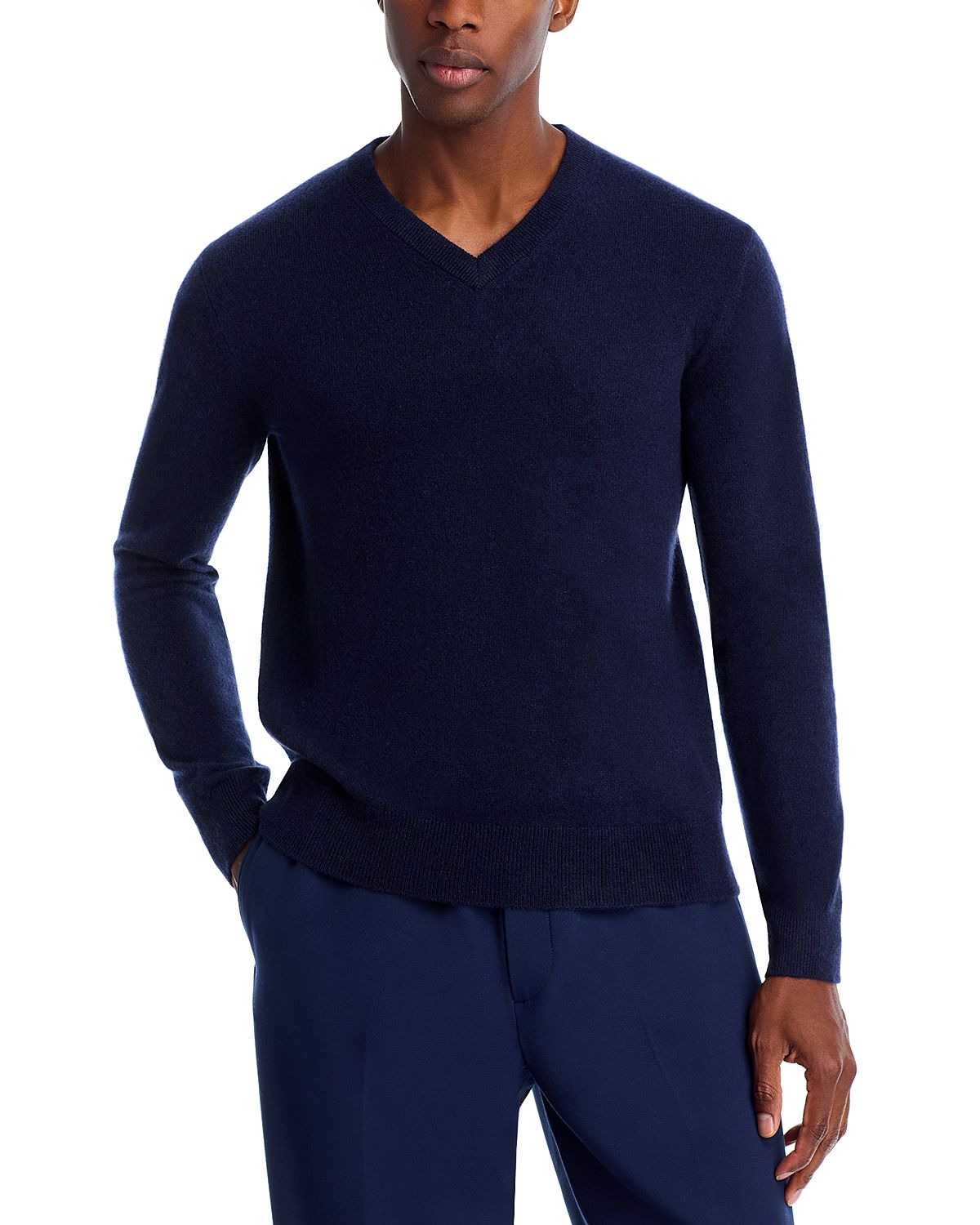 The Men's Store at Bloomingdale's Blue Fox Cashmere V-Neck Sweater - Exclusive