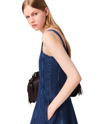 Midi Denim Babydoll Dress