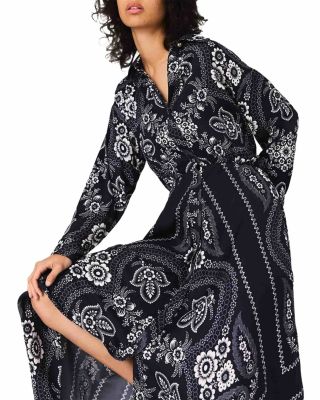 Patterned Flowing Maxi Dress