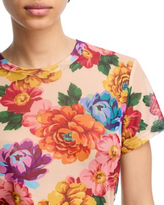 Floral Mesh Short Sleeve Tee - Exclusive