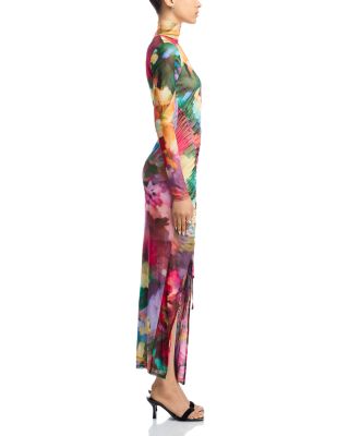 Floral Mesh Maxi Dress - Exclusive