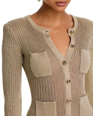 Metallic Knit Mini Dress