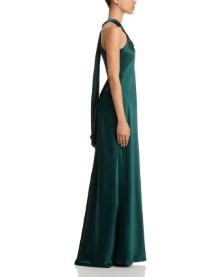Sleeveless Satin Gown - Exclusive 