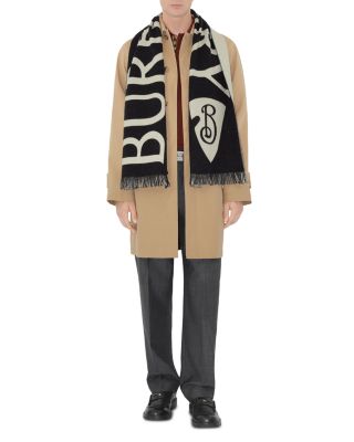 Black and Calico Text Wool Scarf