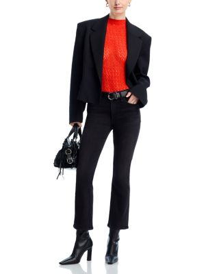 Flexi Peyton Mid Rise Ankle Bootcut Jeans in Midnight