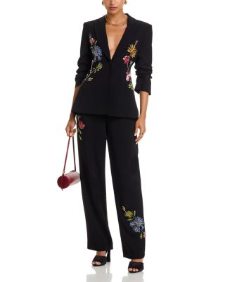 Floral Mixed Media Blazer
