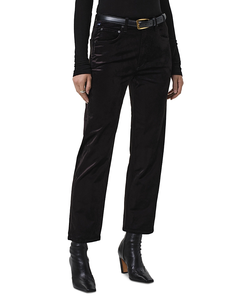 Citizen Of Humanity Citizens Of Humanity Delfina High Rise Straight Leg Jeans In Black In Black